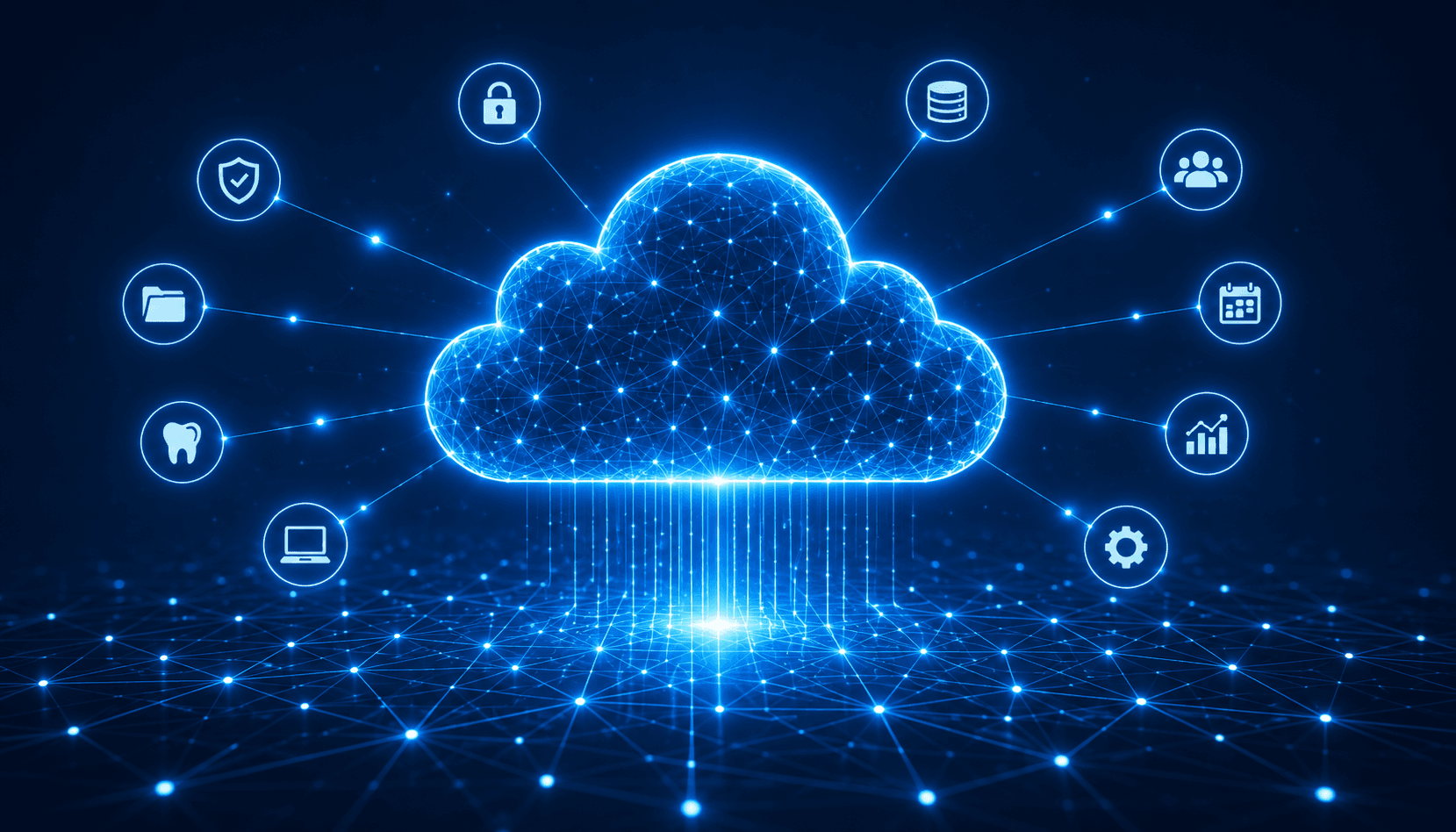Cloud platform connecting security, data, scheduling and analytics services across a clinic network